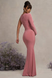 Oh Baby Blush Maternity One Shoulder Bodycon Maxi Dress