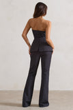 Kehlani Black Polka Dot High Waist Wide Leg Trousers