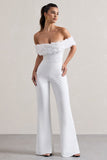 Botanique White Floral Bardot Jumpsuit